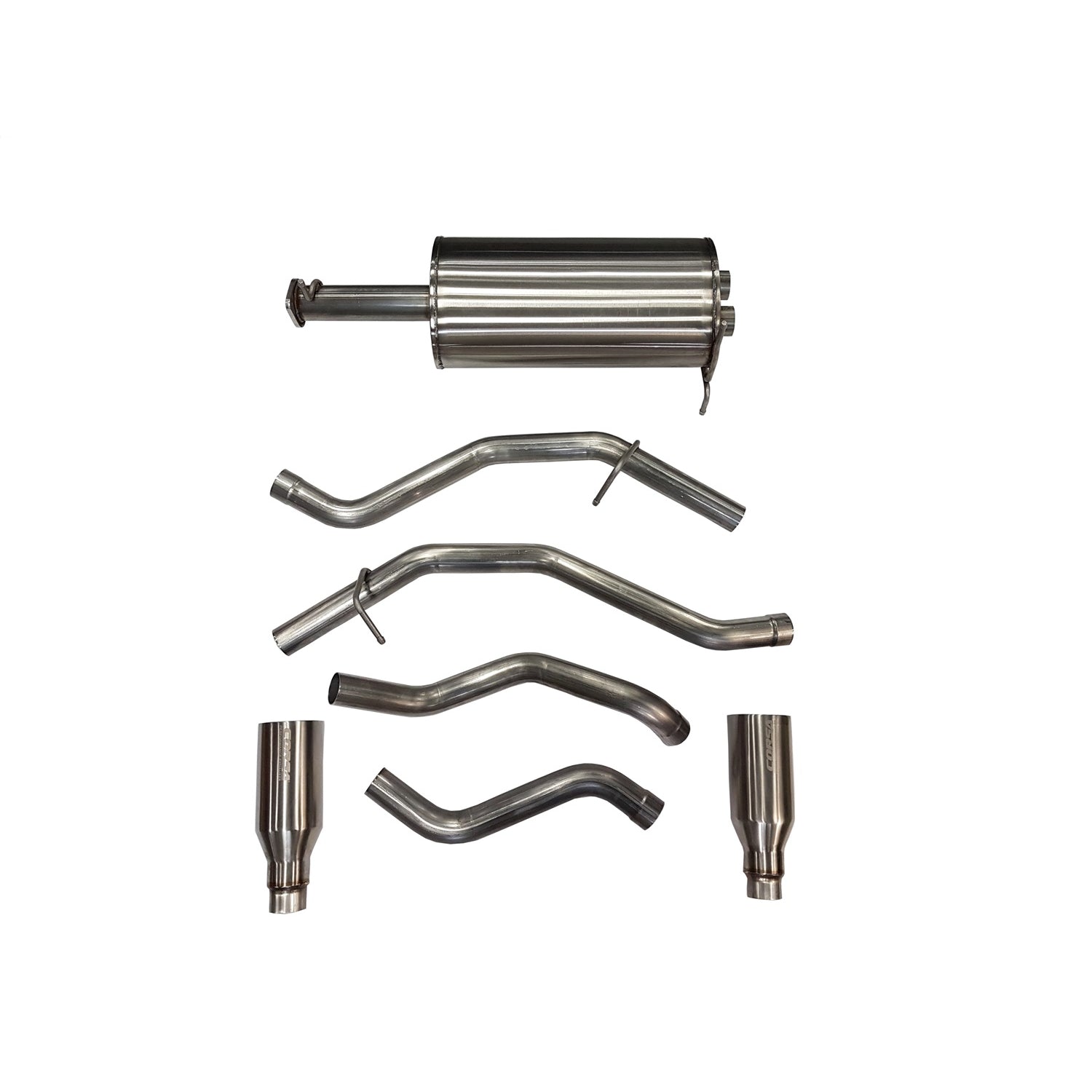 3in Cat-Back Dual Rear Exit W/ 5.0in Tip <br> 2019-2024 Ram 1500
