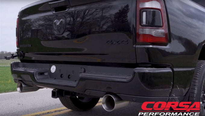 3in Cat-Back Dual Rear Exit W/ 5.0in Tip <br> 2019-2024 Ram 1500