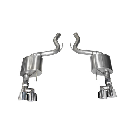 3.0in Axle-Back Dual Rear Exhaust w/Twin 4in Tips <br> 2018-2023 Ford Mustang