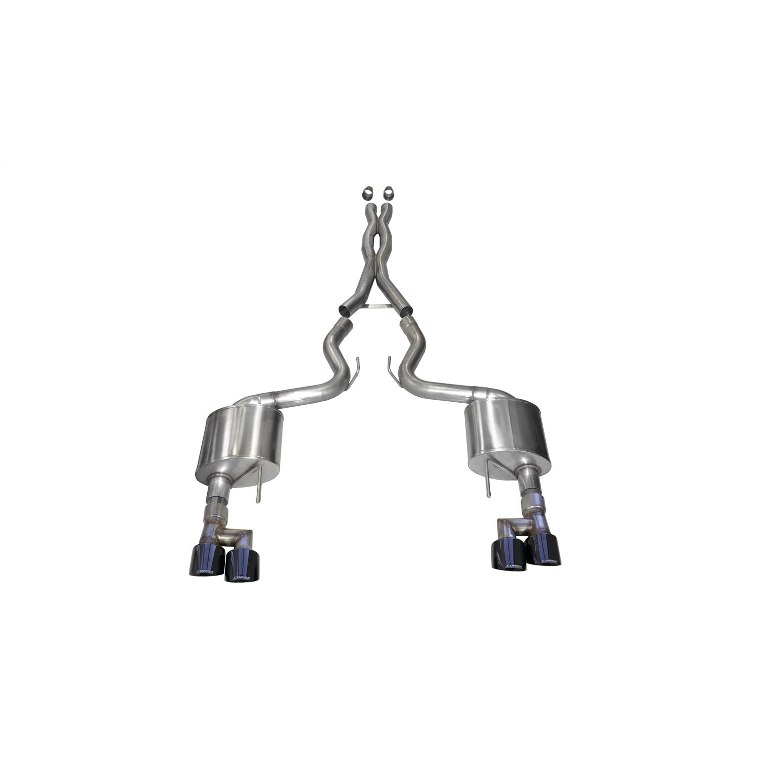 3in Cat-Back Dual Rear Exit with 4in Tips <br> 2018-2023 Ford Mustang