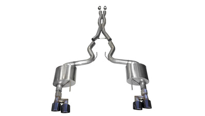 3in Cat-Back Dual Rear Exit with 4in Tips <br> 2018-2023 Ford Mustang