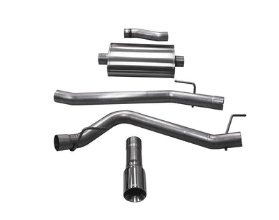 3in Cat-Back Single Side Exit w/4in Polished Tips <br> 2020-2023,2025 Jeep Gladiator