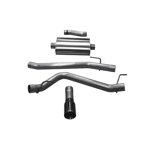 3in Cat-Back Single Side Exit W/4in Black PVD Tips <br> 2020-2025 Jeep Gladiator