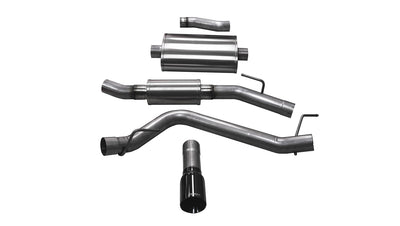 3in Cat-Back Single Side Exit W/4in Black PVD Tip <br> 2020-2025 Jeep Gladiator