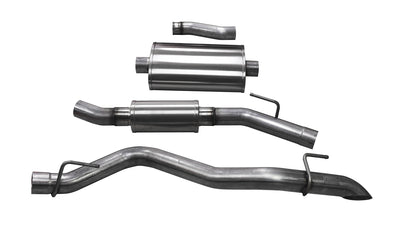 3.0in Cat-Back Single Side Exit W/Turn Down Tips <br> 15-23 Dodge Charger, 20-25 Jeep Gladiator