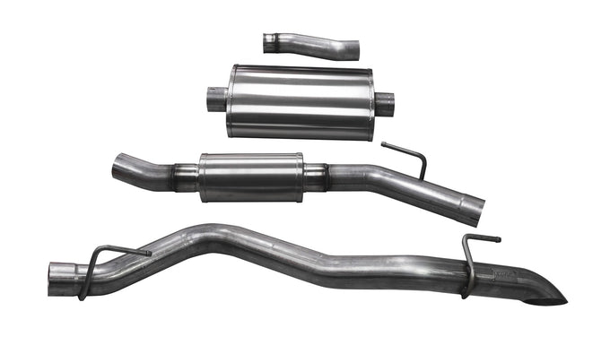 3.0in Cat-Back Single Side Exit W/Turn Down Tips <br> 15-23 Dodge Charger, 20-25 Jeep Gladiator