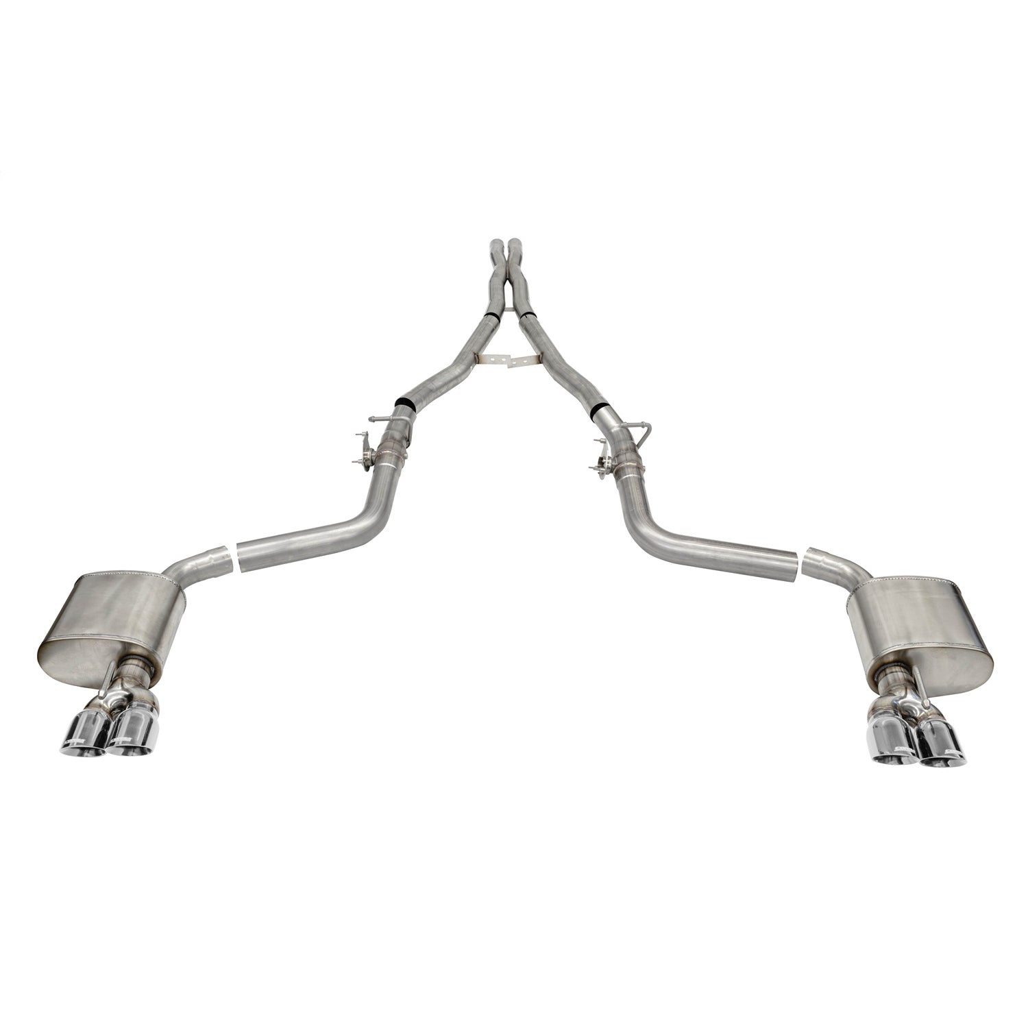 2.75in Cat-Back Dual Rear Exit with Twin 3.5in Tips <br> 2015-2023 Dodge Challenger