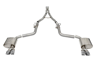2.75in Cat-Back Dual Rear Exit with Twin 3.5in Tips <br> 2015-2023 Dodge Challenger