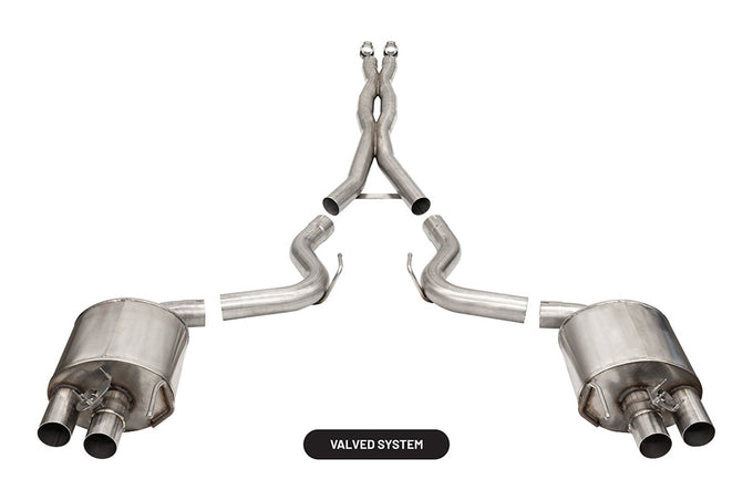 Dual Rear Cat-Back- Stainless Dual Rear Exit <br> 2015-2020 Ford Mustang