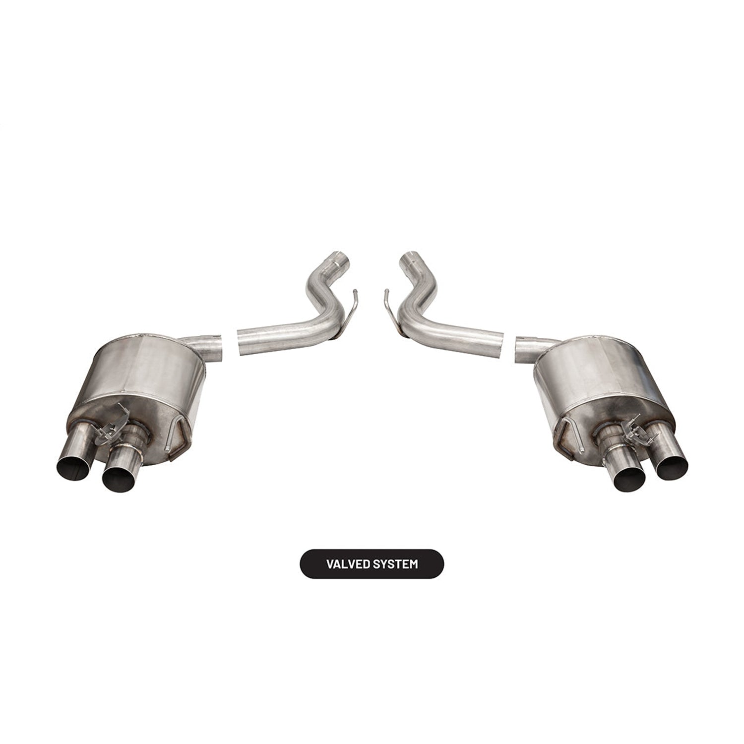 2.5in Axle-Back Dual Rear Exit with Turn Downs <br> 2015-2020 Ford Mustang