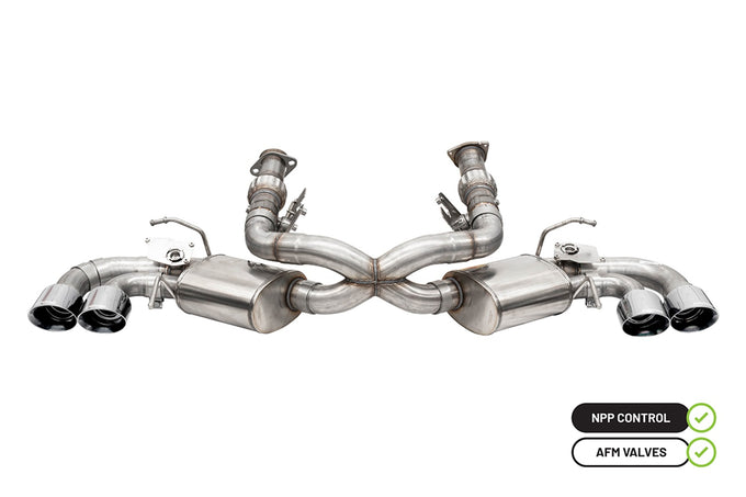 3in Cat-Back 4 Valve Dual Rear Exit NPP Exhaust <br> 2020-2023,2025 Chevrolet Corvette
