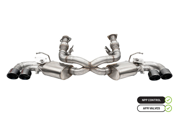 3in Cat-Back 4 Valve Dual Rear Exit NPP Exhaust <br> 2020-2025 Chevrolet Corvette