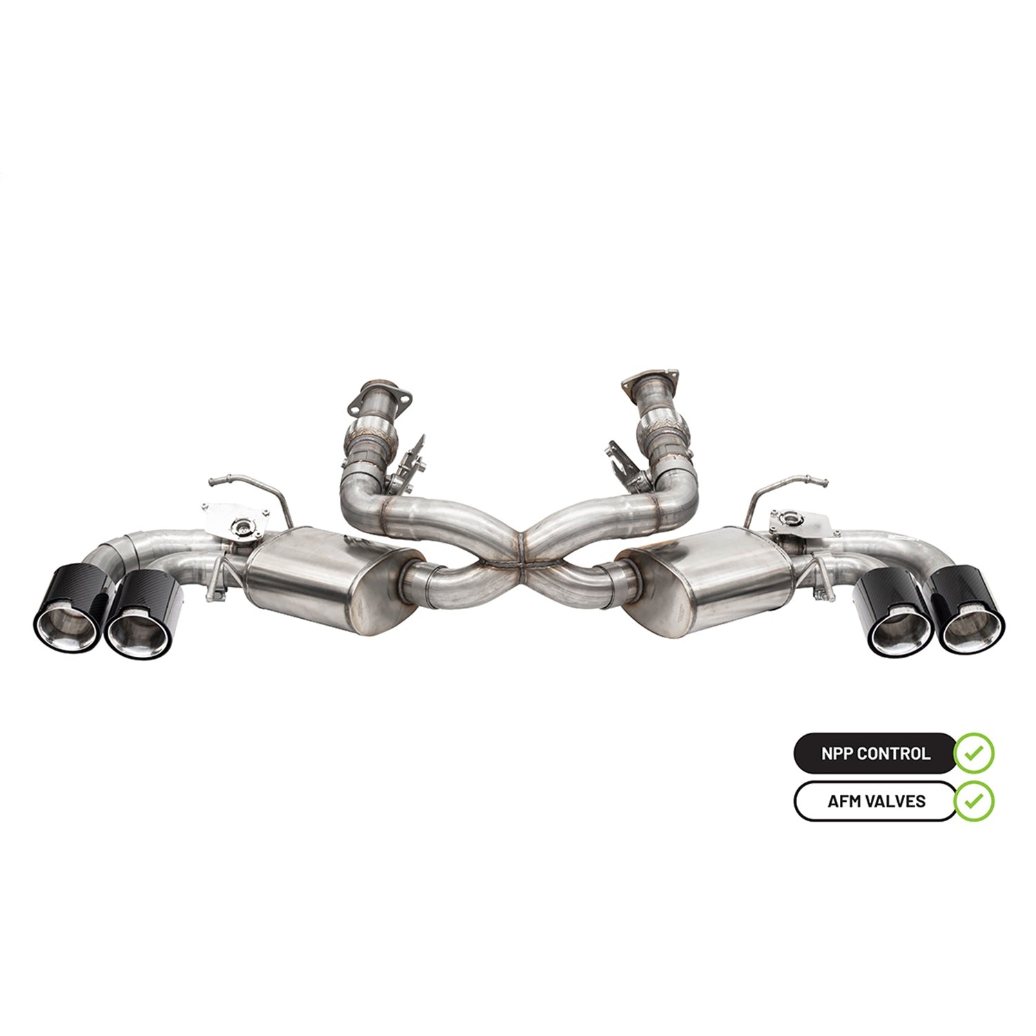 3in Cat-Back 4 Valve Dual Rear Exit NPP Exhaust <br> 2020-2025 Chevrolet Corvette