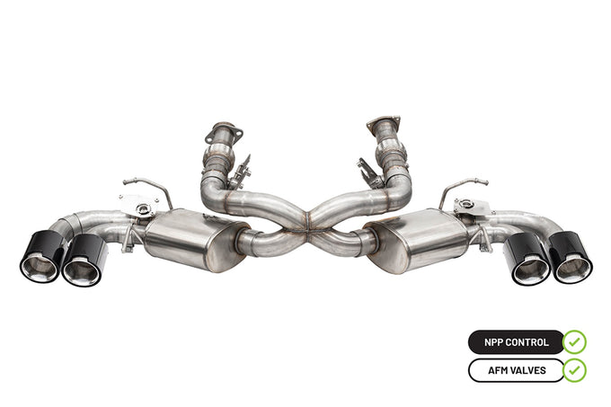 3in Cat-Back 4 Valve Dual Rear Exit NPP Exhaust <br> 2020-2025 Chevrolet Corvette