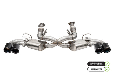 3in Cat-Back 4 Valve Dual Rear Exit NPP Exhaust <br> 2020-2025 Chevrolet Corvette