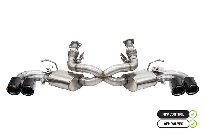 3in Cat-Back 4 Valve Dual Rear Exit NPP Exhaust <br> 2020-2025 Chevrolet Corvette