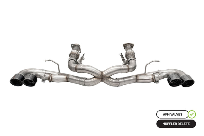 3in Muffler Delete Cat-Back Exhaust w/4.5in Tips <br> 2020-2025 Chevrolet Corvette