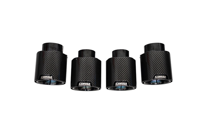4.5in. Carbon Fiber Black PVD Exhaust Tip Kit <br> 2020-2025 Chevrolet Corvette