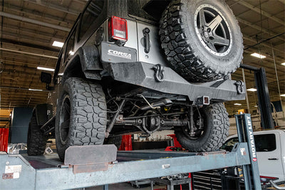 2.75in Cat-Back Single Rear Exit w/Turn Down Tips <br> 12-18 Jeep Wrangler, 2018 Wrangler JK