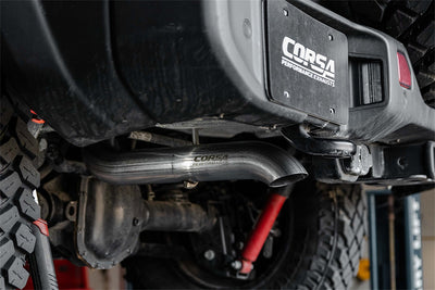2.75in Cat-Back Single Rear Exit w/Turn Down Tips <br> 2018-2023 Jeep Wrangler