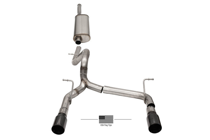 2.75in Cat-Back Dual Rear Exit <br> 2018-2024 Jeep Wrangler