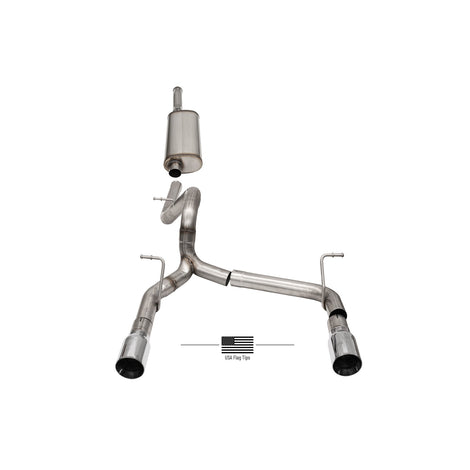 2.75in Cat-Back Dual Rear Exit <br> 2018-2024 Jeep Wrangler