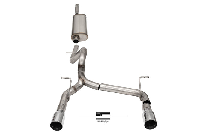 2.75in Cat-Back Dual Rear Exit <br> 2018-2024 Jeep Wrangler