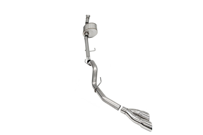 3.0in Cat-Back Single Exit w/ Twin 4.0in Tips <br> 2021-2025 Ford F-150