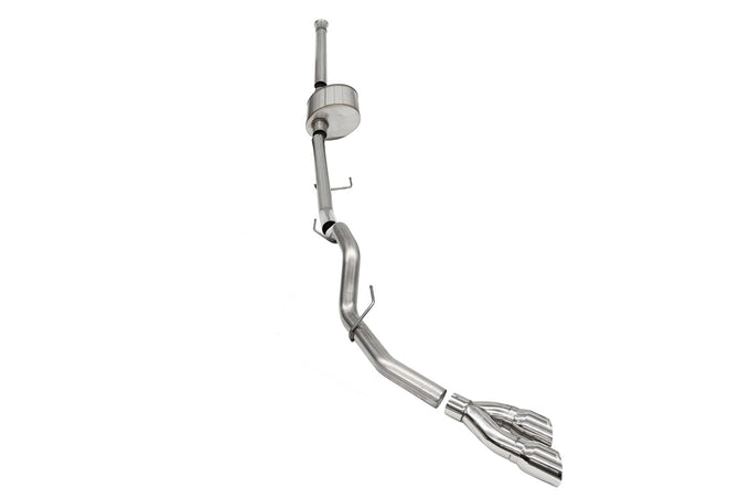 3.0in Cat-Back Single Exit w/ Twin 4.0in Tips <br> 2021-2025 Ford F-150