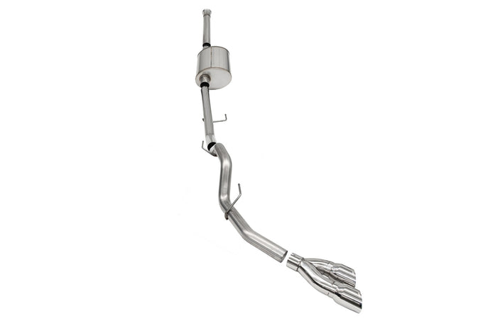 3.0in Cat-Back Single Exit w/ Twin 4.0in Tips <br> 2021-2025 Ford F-150