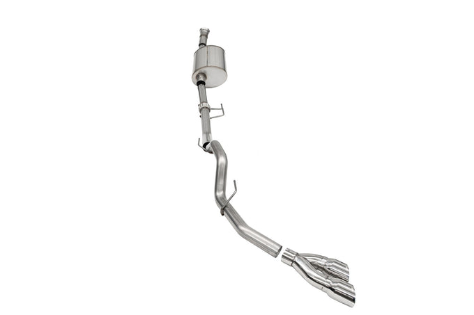 3.0in Cat-Back Single Exit w/ Twin 4.0in Tips <br> 2021-2025 Ford F-150