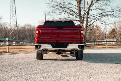 3in-2.5in Cat-Back Dual Rear Exit w/ 4in Tips <br> 19-23 Chevy Silvera GMC Sierra 1500