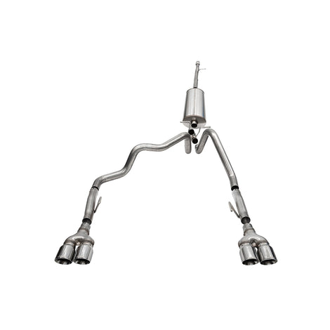 3in Cat-Back Dual Rear Exit w/ 4in Tips <br> 22-24 Chevy Silvera GMC Sierra 1500