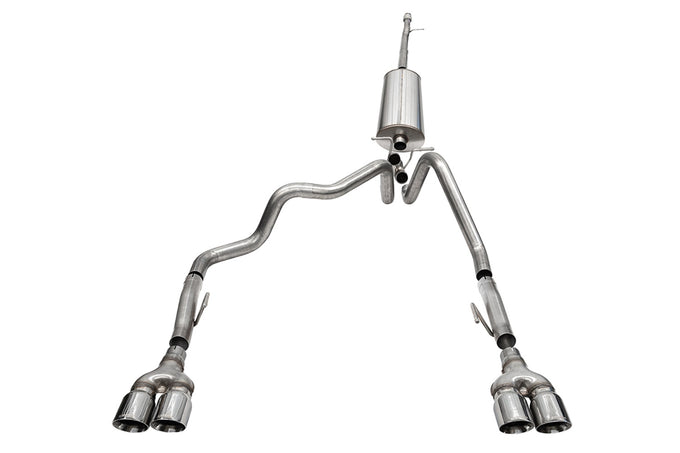 3in Cat-Back Dual Rear Exit w/ 4in Tips <br> 22-24 Chevy Silvera GMC Sierra 1500