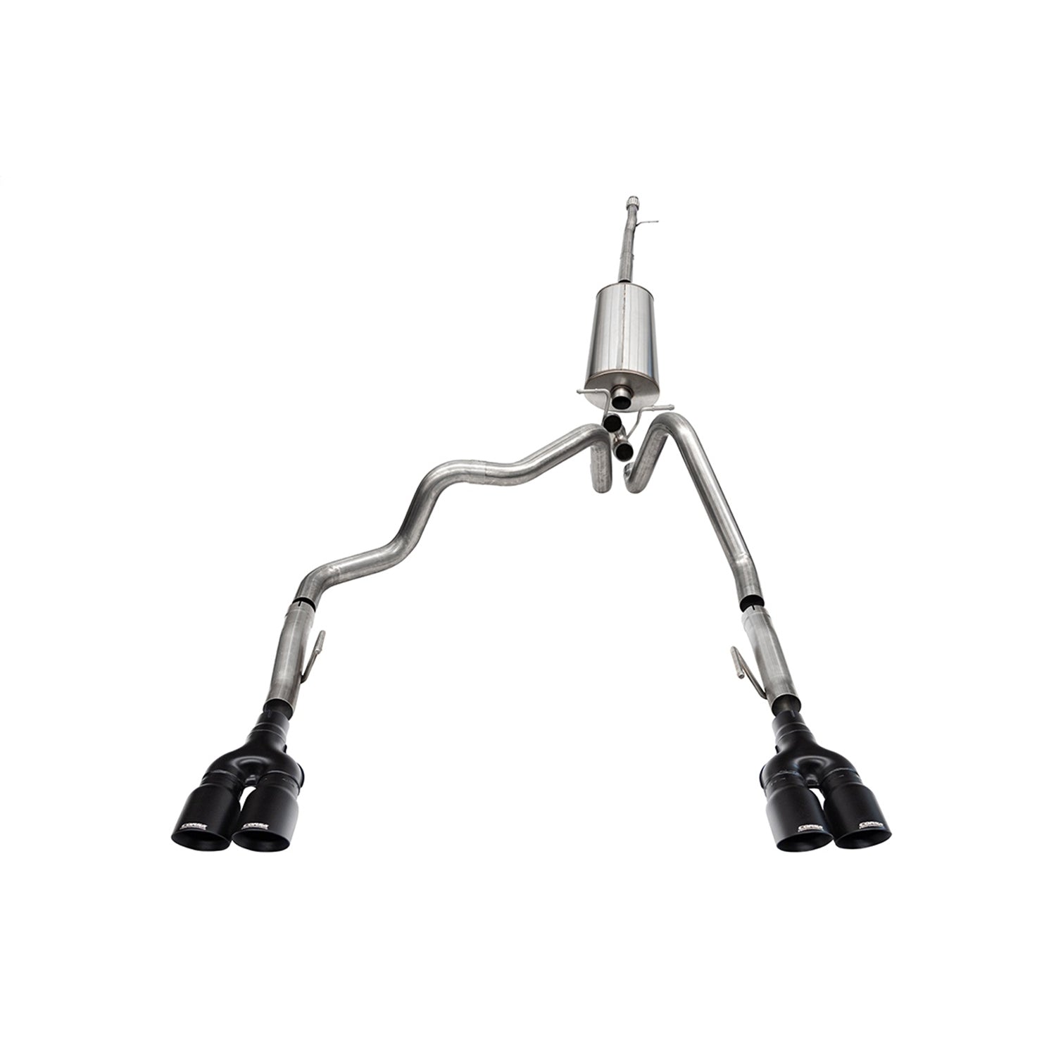 3in Cat-Back Dual Rear Exit w/ 4in Tips <br> 22-24 Chevy Silvera GMC Sierra 1500
