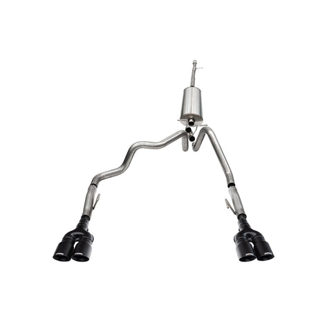 3in Cat-Back Dual Rear Exit w/ 4in Tips <br> 22-24 Chevy Silvera GMC Sierra 1500
