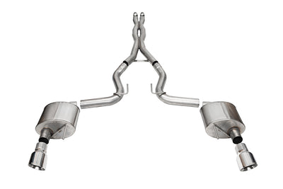 3in Dual Rear Exit Cat-Back Exhaust w/ 4.5in Tip <br> 2024-2025 Ford Mustang