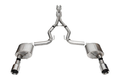 3in Dual Rear Exit Cat-Back Exhaust w/ 4.5in.Tip <br> 2024-2025 Ford Mustang