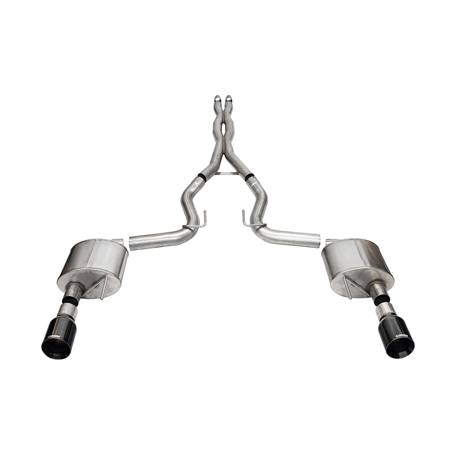 3in Cat-Back Dual Rear Exit w/ 4.5in Tips <br> 2024-2025 Ford Mustang