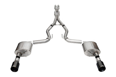 3in Cat-Back Dual Rear Exit w/ 4.5in Tips <br> 2024-2025 Ford Mustang