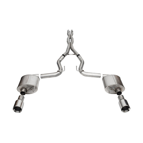 3in Cat-Back Dual Rear Exit w/ 4.5in Tips <br> 2024-2025 Ford Mustang