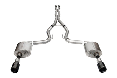 3in Cat-Back Dual Rear Exit w/ 4.5in Tip <br> 2024-2025 Ford Mustang