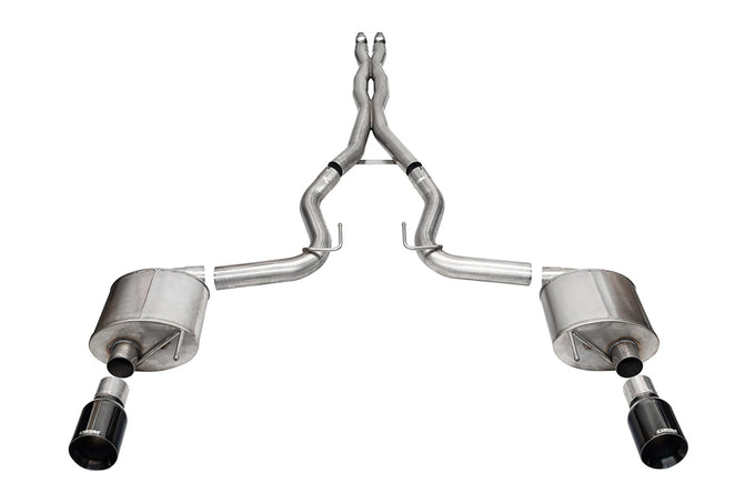3in Cat-Back Dual Rear Exit w/ 4.5in Tip <br> 2024-2025 Ford Mustang