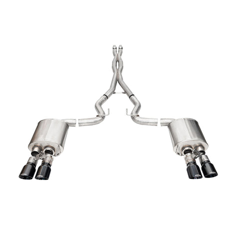 3in Dual Rear Exit Cat-Back with Twin 4in Tips <br> 2024 Ford Mustang