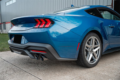 3in Dual Rear Exit Cat-Back with Twin 4in Tips <br> 2024 Ford Mustang