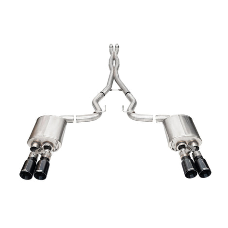 3in Dual Rear Exit Cat-Back with Twin 4in Tips <br> 2024-2025 Ford Mustang