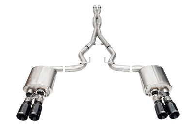 3in Dual Rear Exit Cat-Back with Twin 4in Tips <br> 2024-2025 Ford Mustang