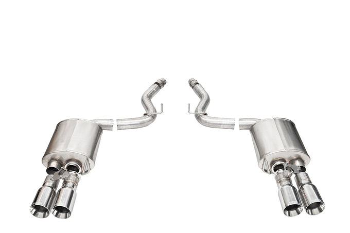 3in Axle-Back Dual Rear Exhaust W/Twin 4in Tips <br> 2024-2025 Ford Mustang