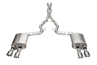 3in Dual Rear Exit Cat-Back with Twin 4.5in Tips <br> 2024-2025 Ford Mustang