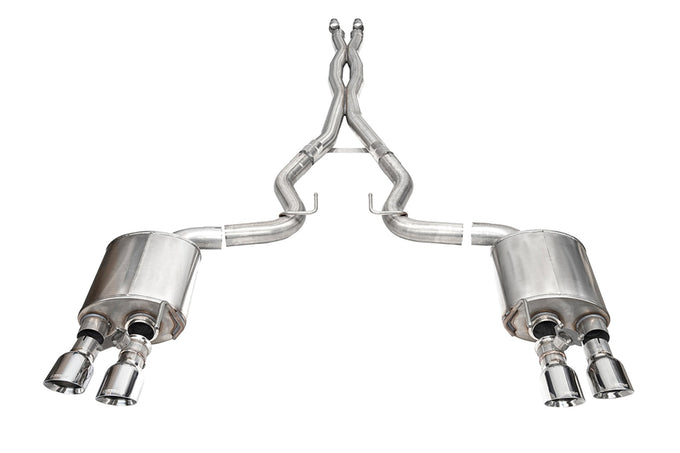 3in Dual Rear Exit Cat-Back with Twin 4.5in Tips <br> 2024-2025 Ford Mustang
